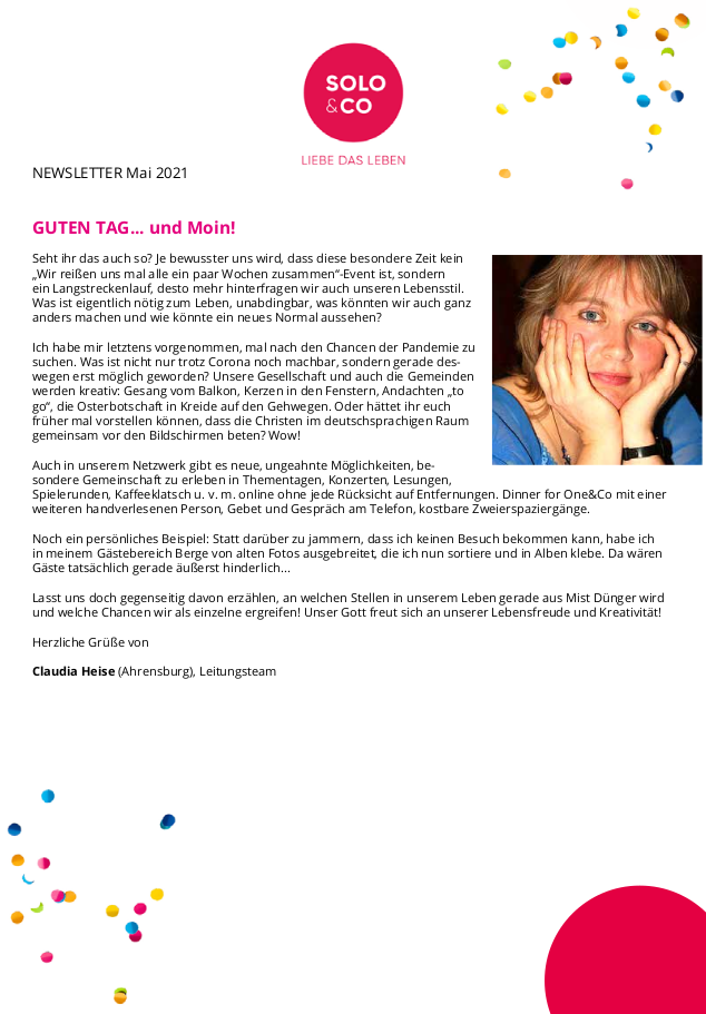 Newsletter Mai 2021